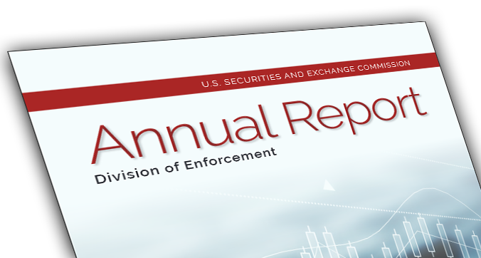 An image of the cover page of the SEC Enforcement Division's 2018 annual report