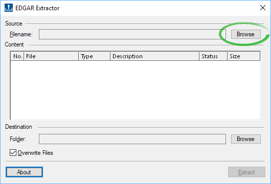 A screenshot of the dialog to select your return copy file.